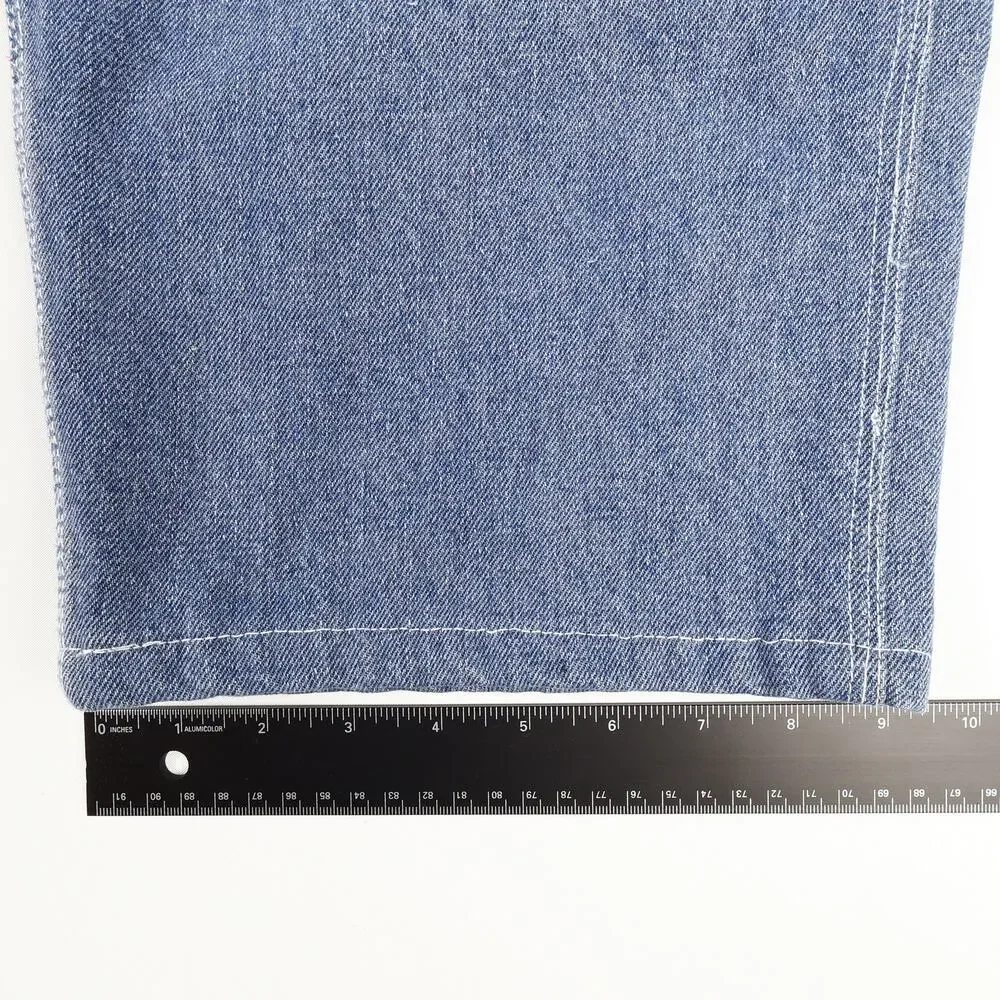 International Harvester Farmall Mens 42x30 Regular Carpenter Work Blue Jeans - Picture 7 of 12